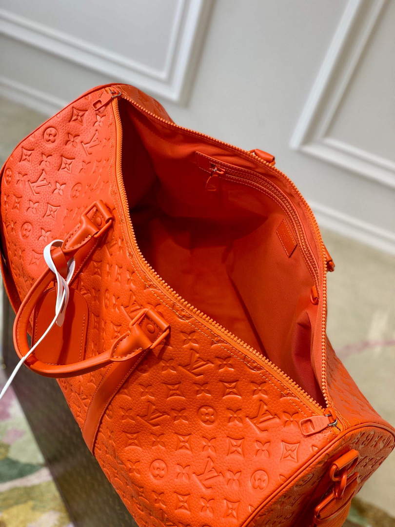 LV M20963 Louis Vuitton Keepall Bandouliere 50 Bag Orange - Default Title - View 8