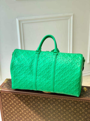 LV M20963 Louis Vuitton Keepall Bandouliere 50 Bag Minty Green - Default Title - View 2