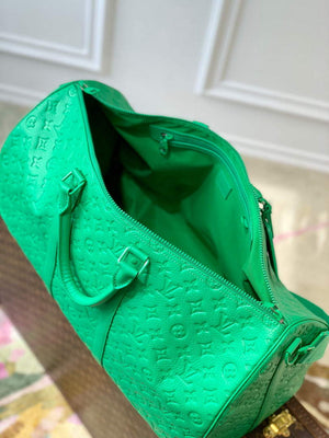LV M20963 Louis Vuitton Keepall Bandouliere 50 Bag Minty Green - Default Title - View 8