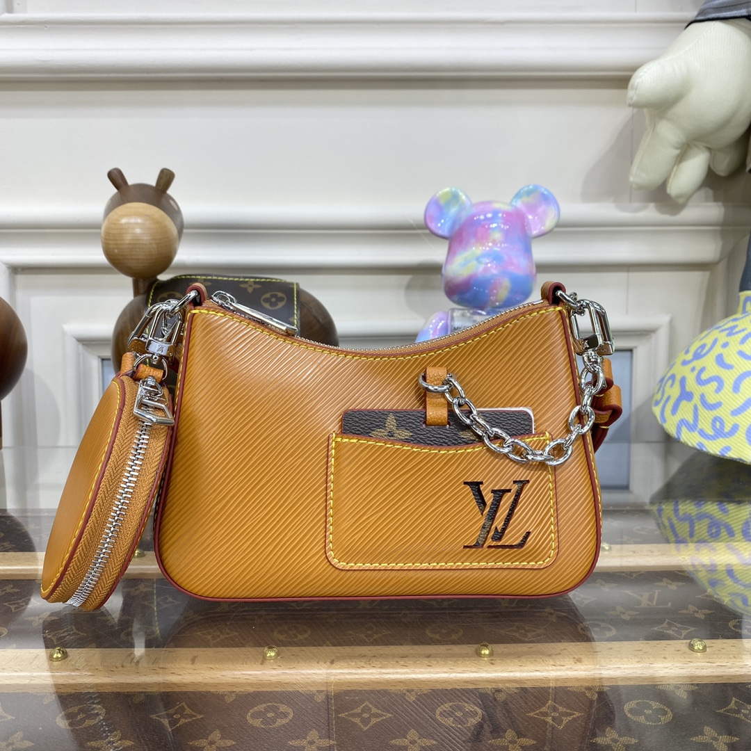 LV M20998 Louis Vuitton Marellini Bag Epi Leather Brown - Default Title - View 1