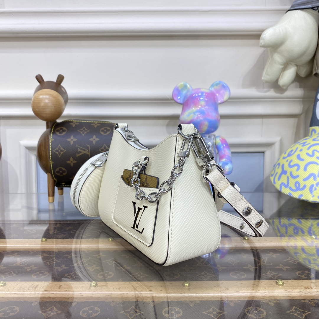 LV M20999 Louis Vuitton Marellini Bag Epi Leather White - Default Title - View 3