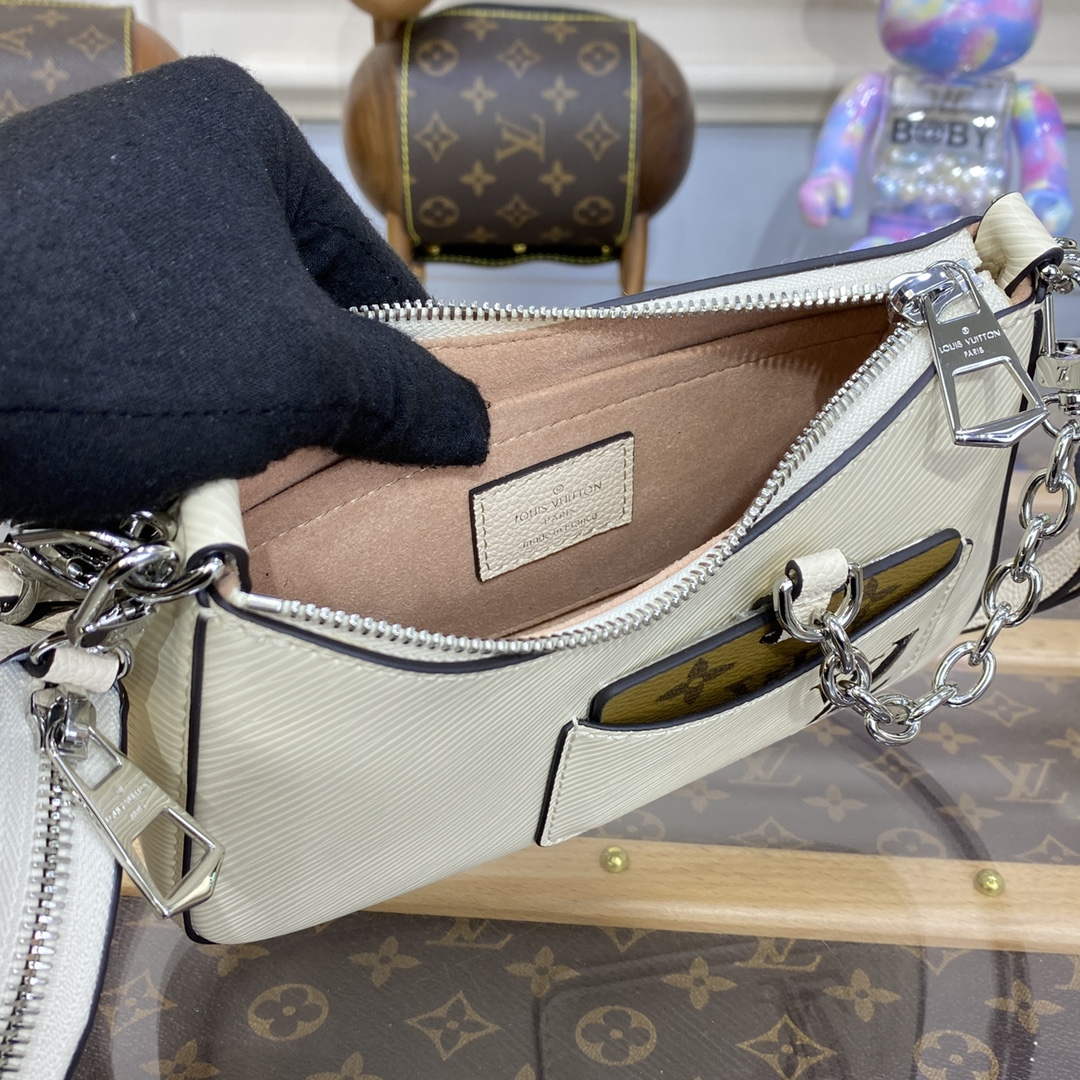LV M20999 Louis Vuitton Marellini Bag Epi Leather White - Default Title - View 9