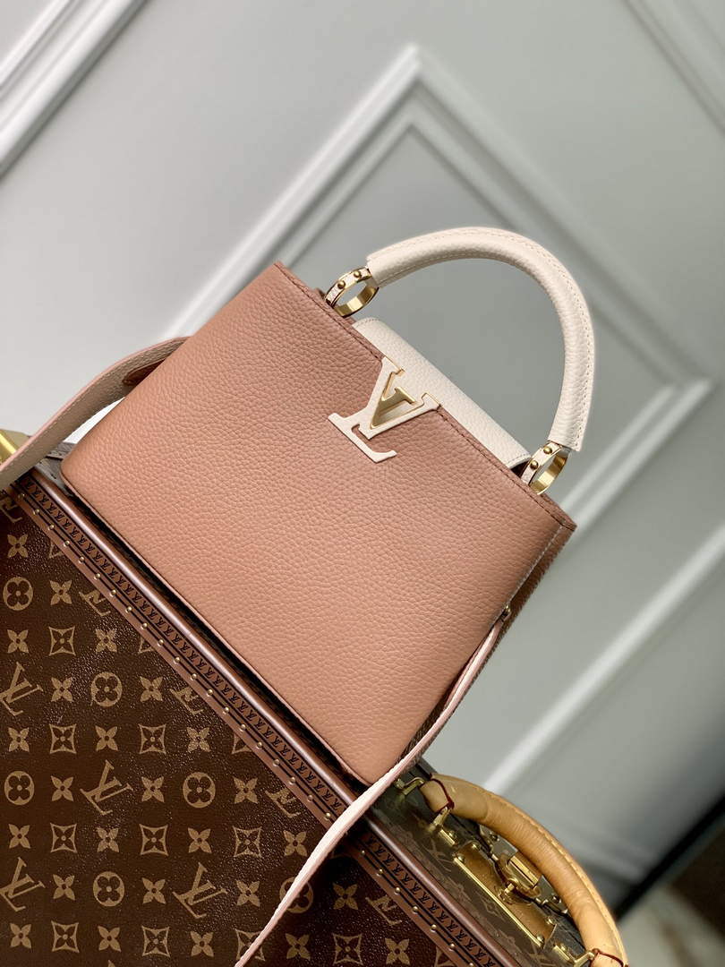 LV M21045 Louis Vuitton Capucines BB Handbag Trianon Pink / Greige - Default Title - View 1