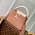 LV M21045 Louis Vuitton Capucines Mini Handbag Trianon Pink / Greige - Default Title - View 1