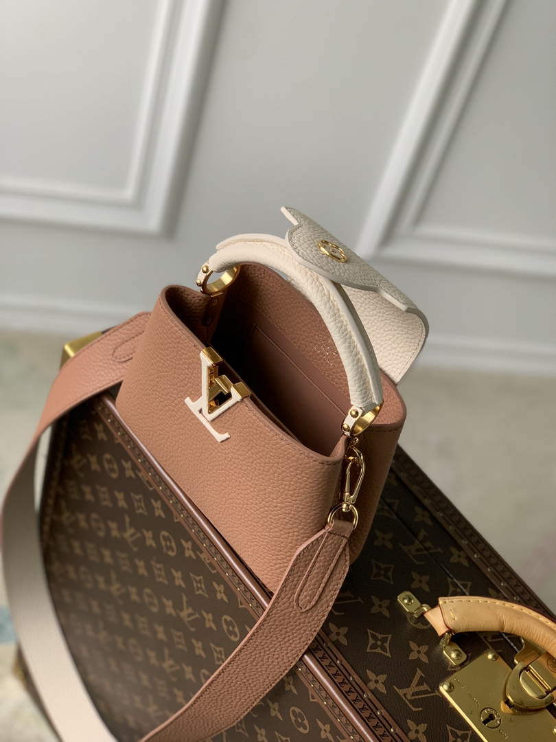 LV M21045 Louis Vuitton Capucines Mini Handbag Trianon Pink / Greige - Default Title - View 8