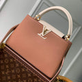 LV M21045 Louis Vuitton Capucines MM Bag Trianon Pink / Greige - Default Title - View 1