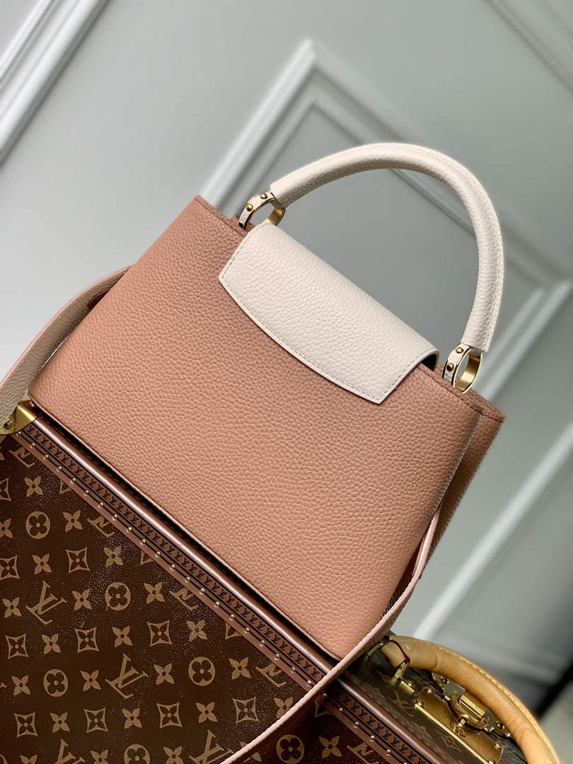 LV M21045 Louis Vuitton Capucines MM Bag Trianon Pink / Greige - Default Title - View 2
