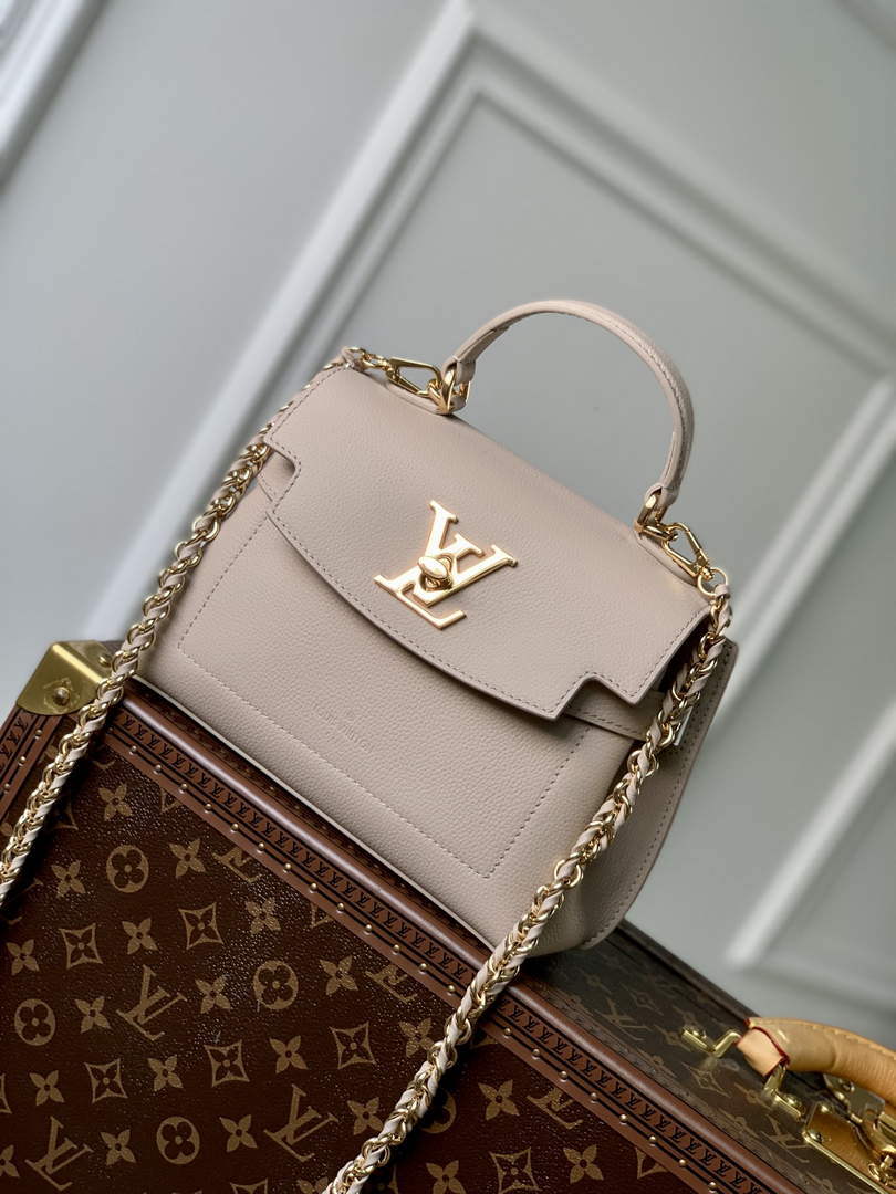 LV M21052 Louis Vuitton Lockme Ever Mini Handbag Greige - Default Title - View 1