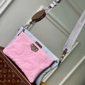 LV M21056 Louis Vuitton Maxi Multi Pochette Accessoires Bag M58977 Silver and Pale Pink - Default Title - View 1