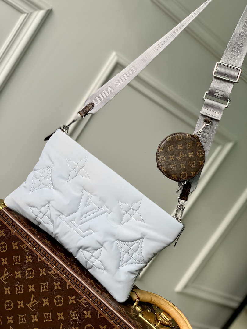 LV M21056 Louis Vuitton Maxi Multi Pochette Accessoires Bag M58977 Silver and Pale Pink - Default Title - View 3
