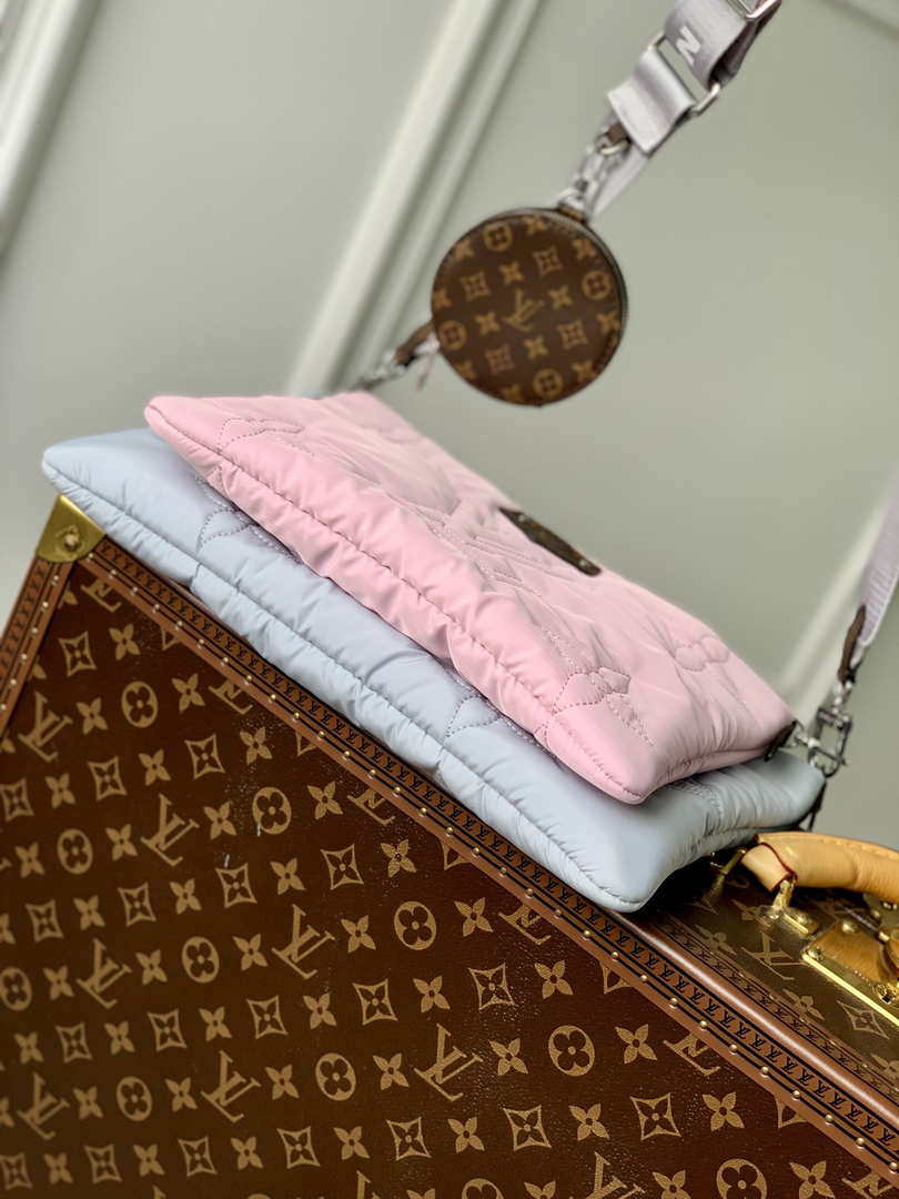 LV M21056 Louis Vuitton Maxi Multi Pochette Accessoires Bag M58977 Silver and Pale Pink - Default Title - View 4