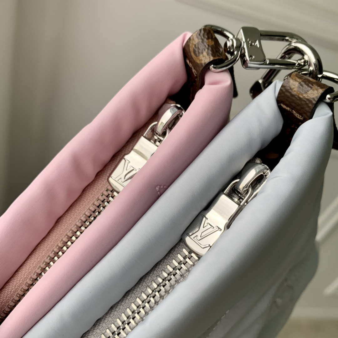 LV M21056 Louis Vuitton Maxi Multi Pochette Accessoires Bag M58977 Silver and Pale Pink - Default Title - View 6