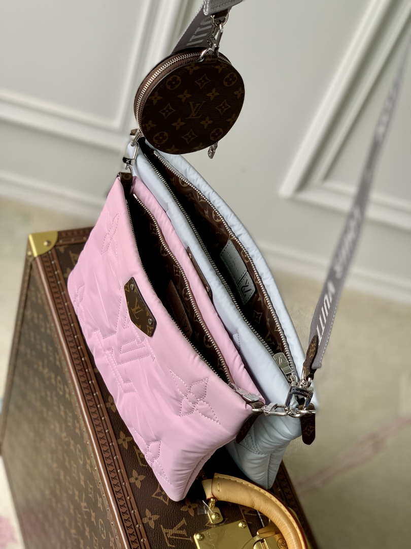 LV M21056 Louis Vuitton Maxi Multi Pochette Accessoires Bag M58977 Silver and Pale Pink - Default Title - View 8