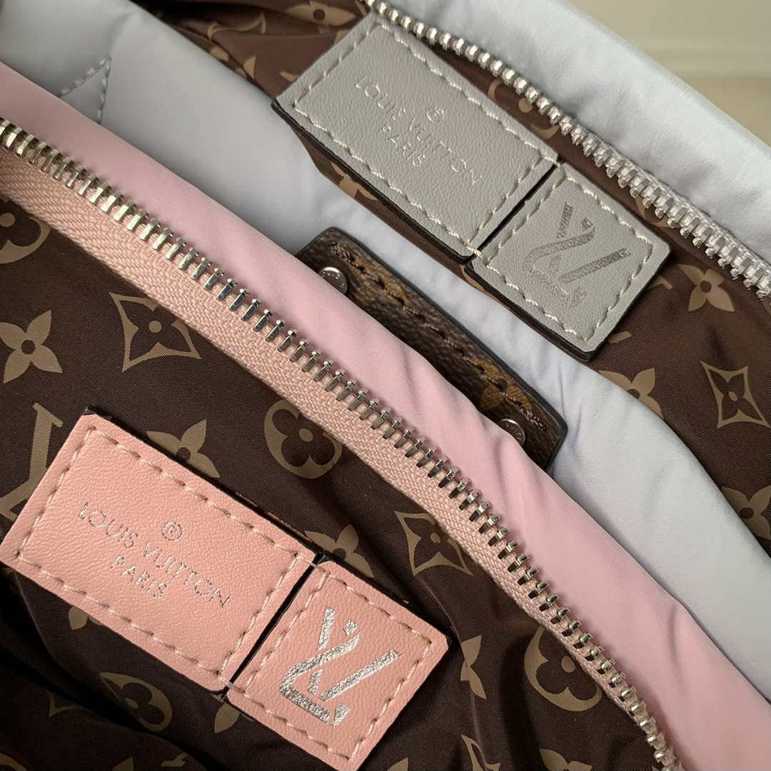 LV M21056 Louis Vuitton Maxi Multi Pochette Accessoires Bag M58977 Silver and Pale Pink - Default Title - View 9