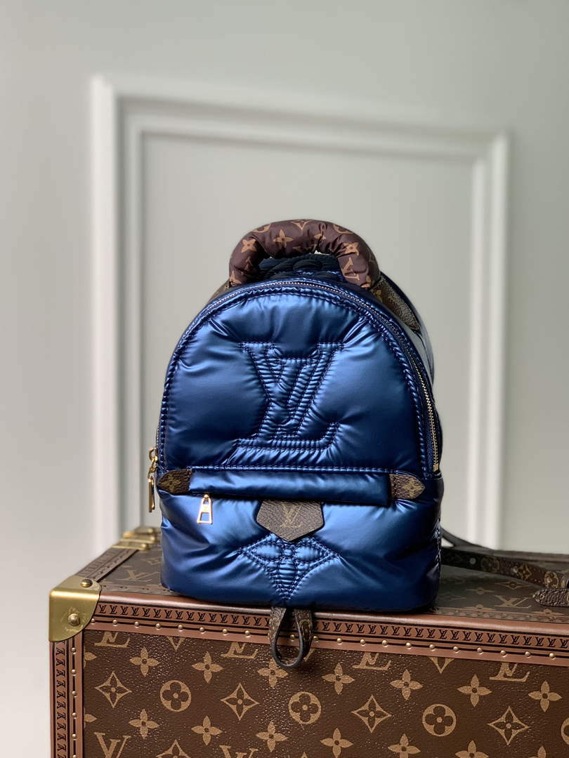 LV M21060 Louis Vuitton Palm Springs Mini Backpack Navy Blue - Default Title - View 1
