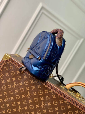 LV M21060 Louis Vuitton Palm Springs Mini Backpack Navy Blue - Default Title - View 3