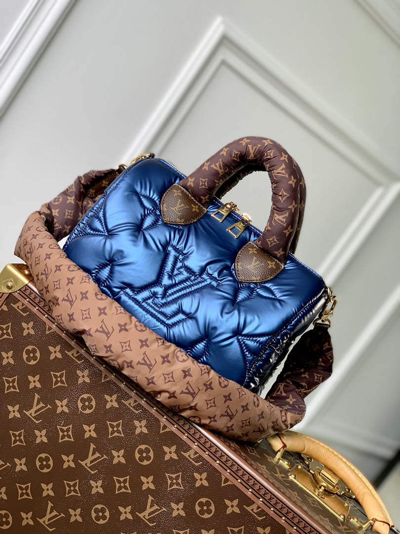LV M21061 Louis Vuitton Speedy Bandouliere 25 Handbag Navy Blue - Default Title - View 2