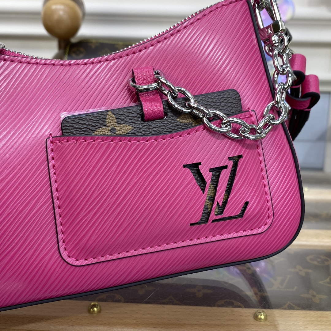 LV M21091 Louis Vuitton Marellini Bag Epi Leather Rose Miami Pink - Default Title - View 5