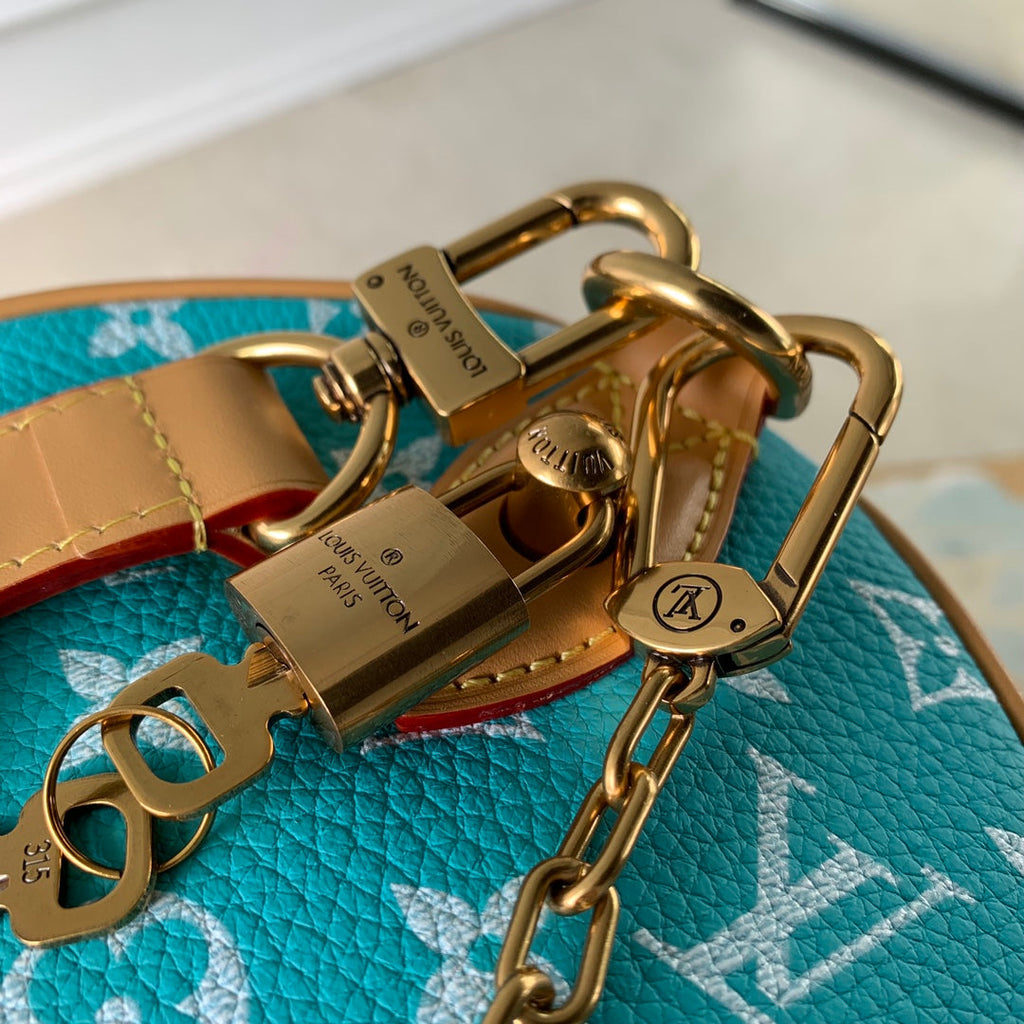 LV M21108 Louis Vuitton Speedy P9 Bandouliere 30 Bag Monogram Leather Fluorescent Lake Blue