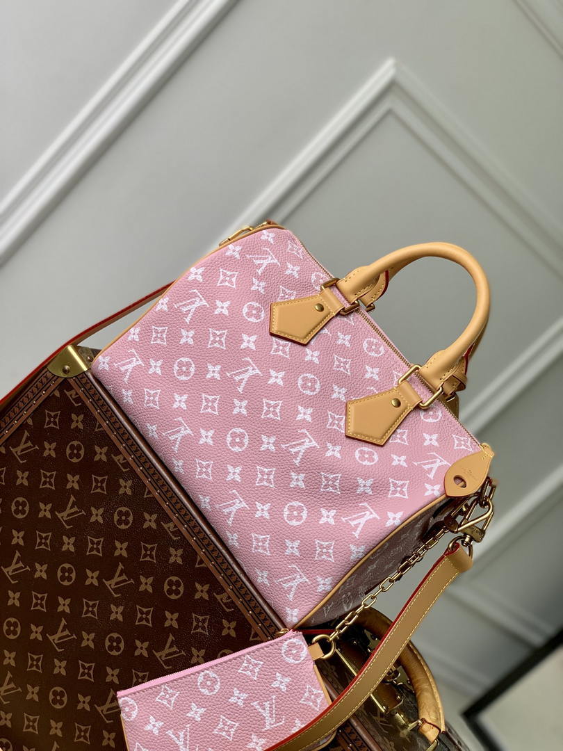 LV M21108 Louis Vuitton Speedy P9 Bandoulière 30 Bag Monogram Leather Pink