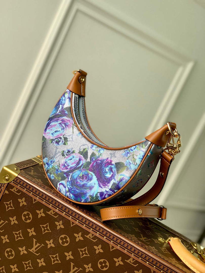 LV M21183 Louis Vuitton Loop Baguette Handbag Blue - Default Title - View 2