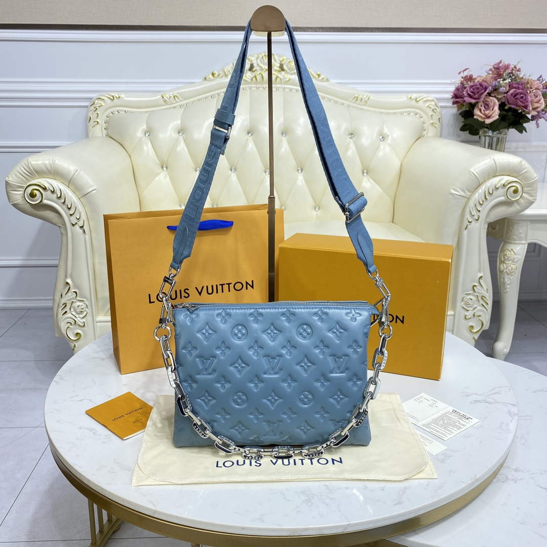 LV M21197 Louis Vuitton Coussin PM Bag haze blue - Default Title - View 1