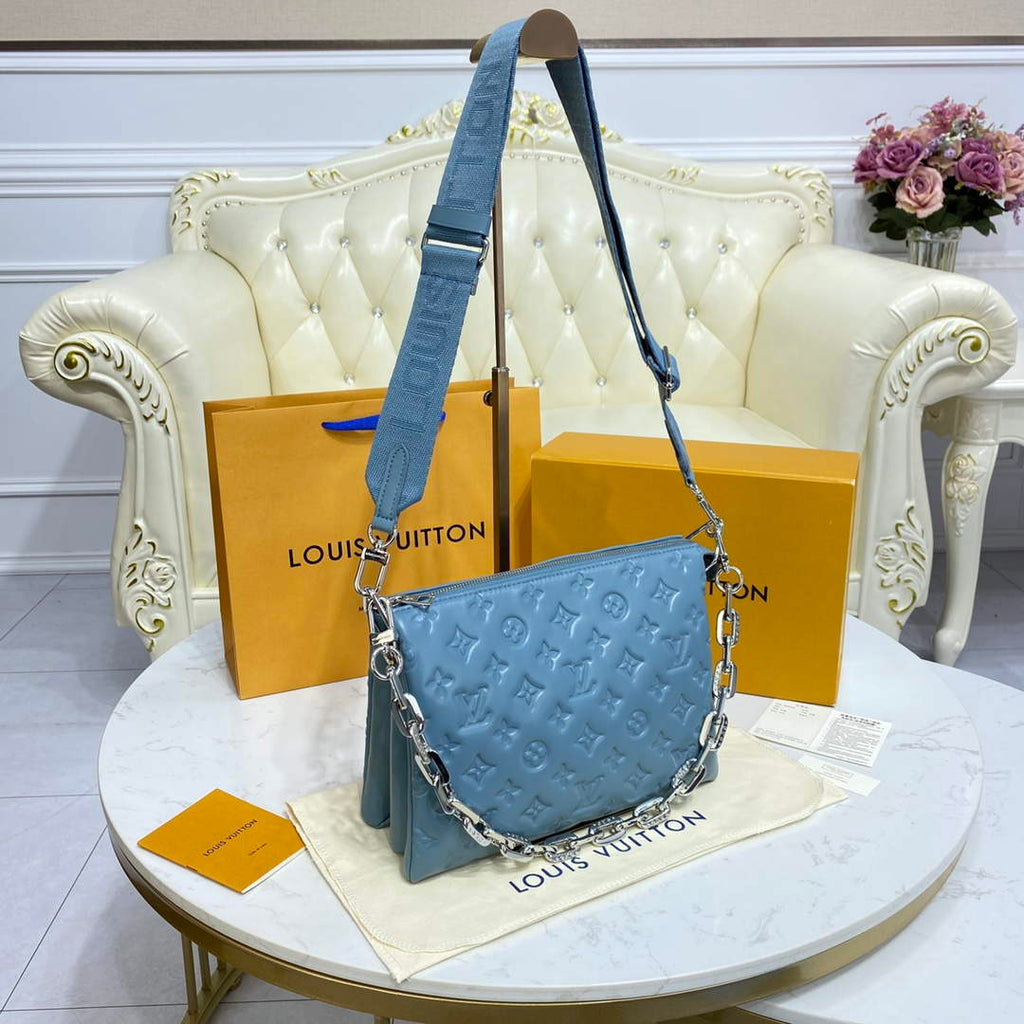 LV M21197 Louis Vuitton Coussin PM Bag haze blue