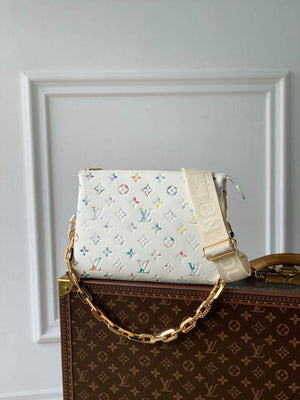 LV M21209 Louis Vuitton Coussin PM Handbag White - Default Title - View 1