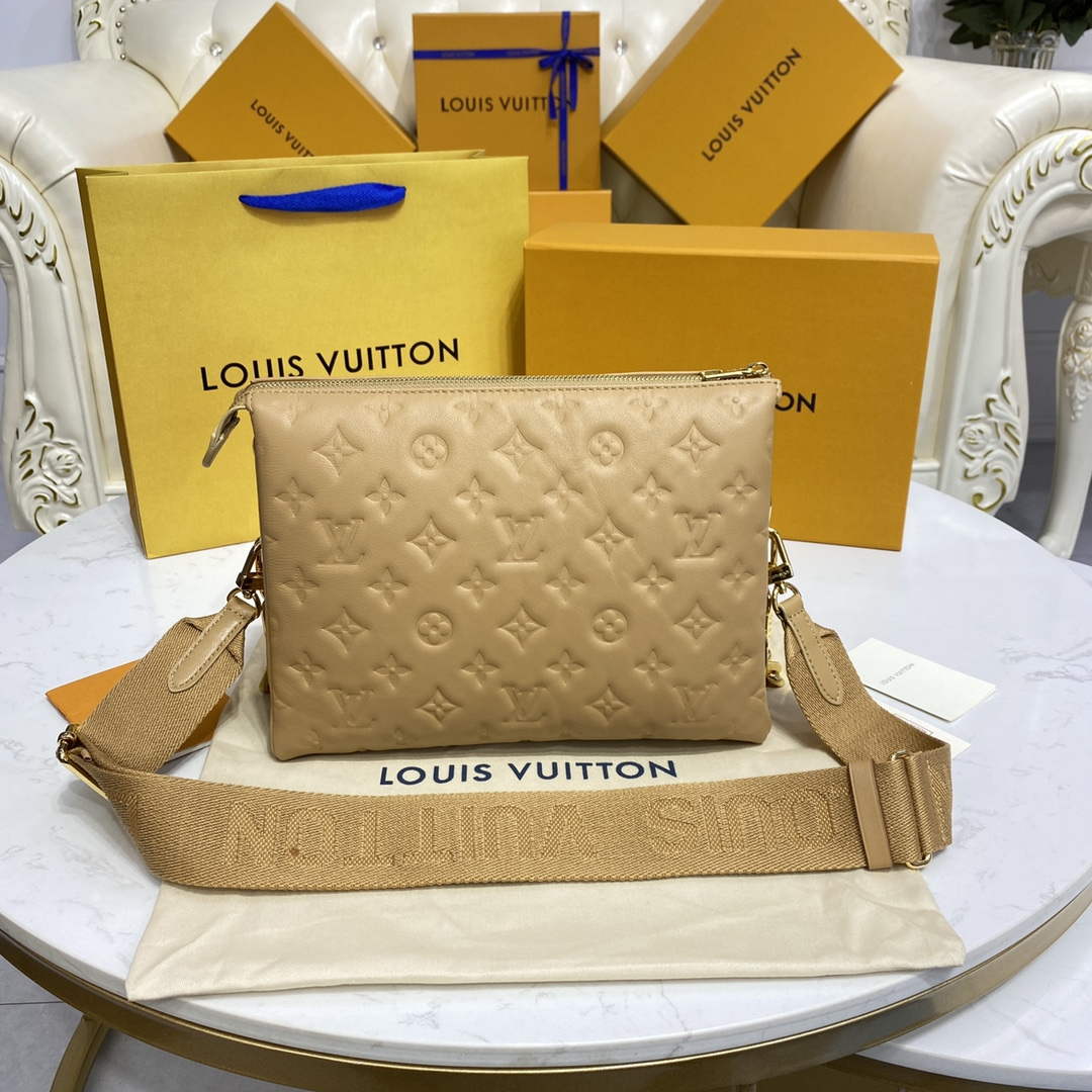LV M21261 Louis Vuitton Coussin PM Bag Apricot - Default Title - View 3