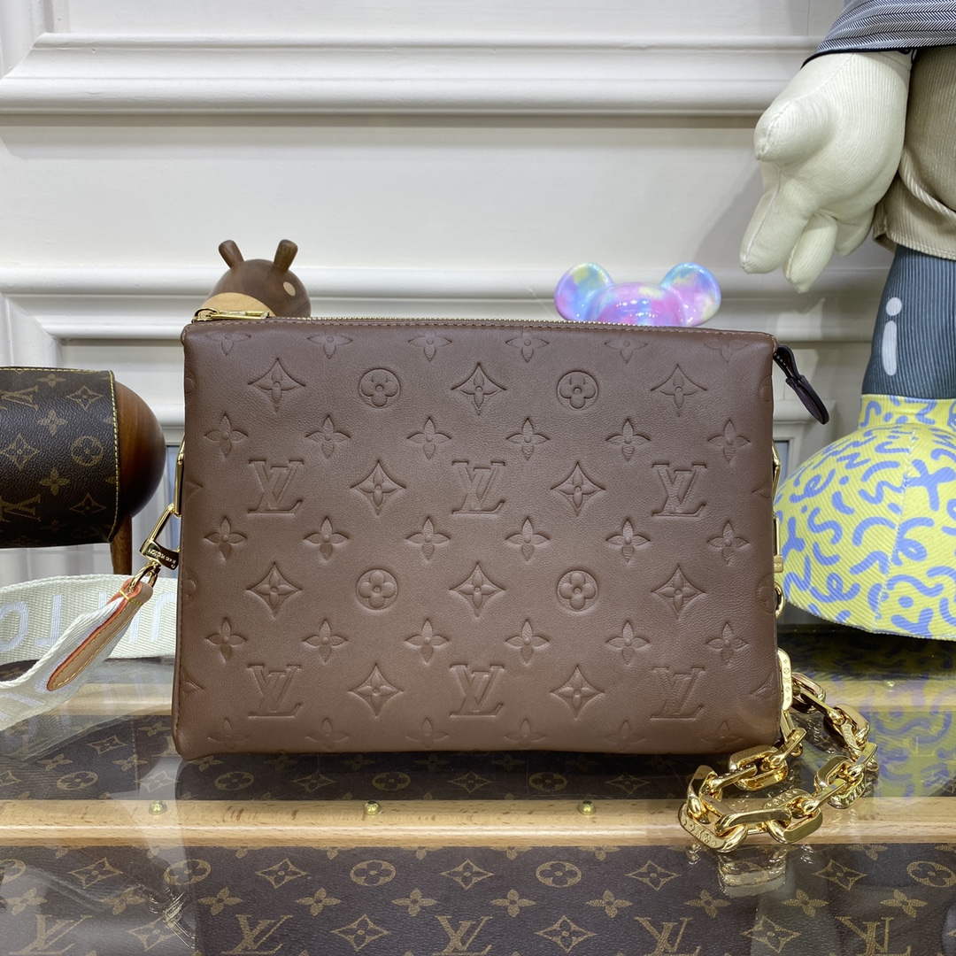 LV M21263 Louis Vuitton Coussin PM Bag Taupe Brown - Default Title - View 6