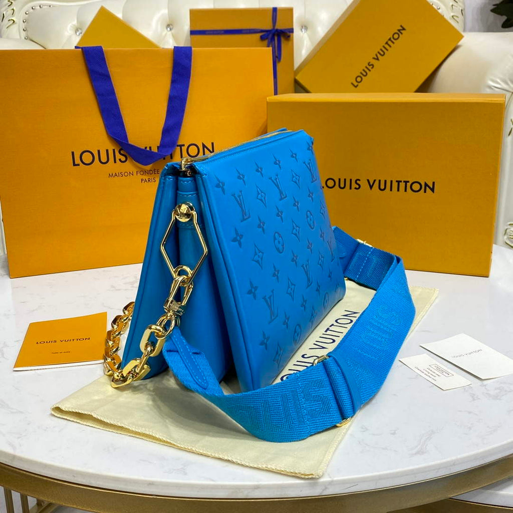 LV M21282 Louis Vuitton Coussin PM Bag Turquoise blue