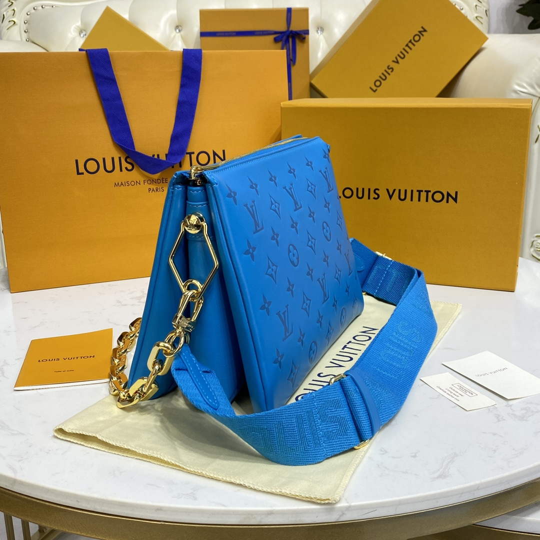 LV M21282 Louis Vuitton Coussin PM Bag Turquoise blue - Default Title - View 2