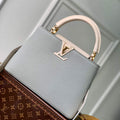LV M21296 Louis Vuitton Capucines BB Handbag Steeple Gray / Greige - Default Title - View 1