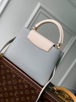 LV M21296 Louis Vuitton Capucines BB Handbag Steeple Gray / Greige - Default Title - View 2