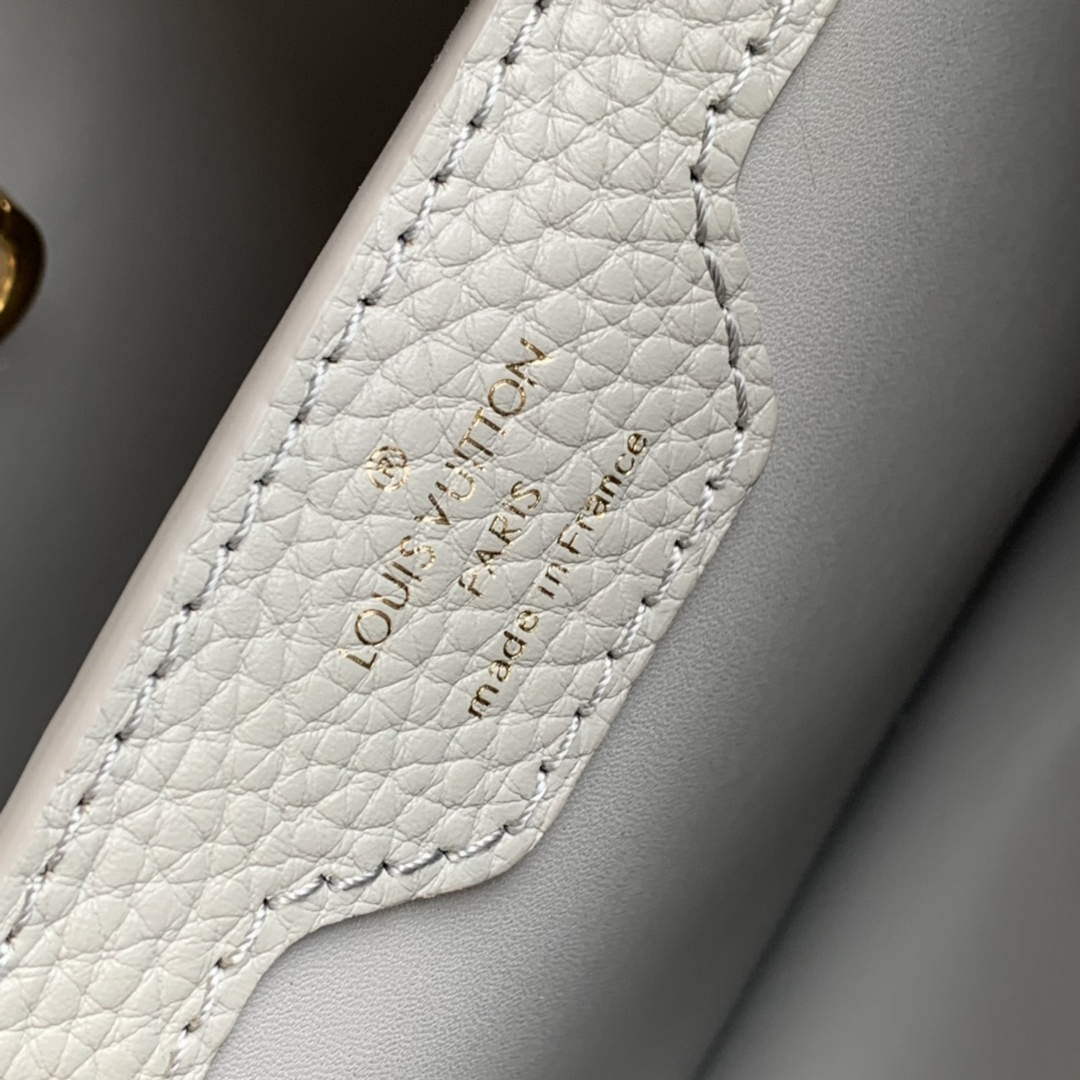 LV M21296 Louis Vuitton Capucines BB Handbag Steeple Gray / Greige - Default Title - View 9