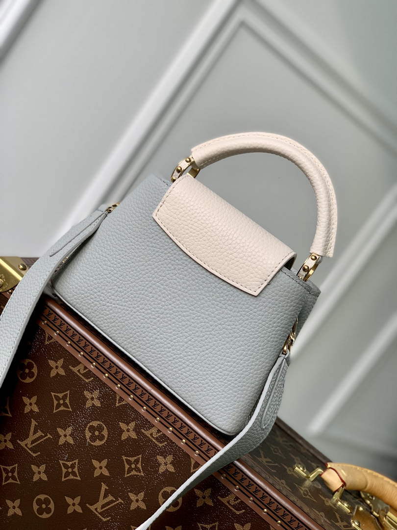 LV M21296 Louis Vuitton Capucines Mini Handbag Steeple Gray / Greige - Default Title - View 2