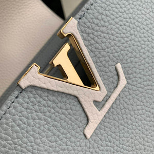 LV M21296 Louis Vuitton Capucines MM Bag Steeple Gray / Greige - Default Title - View 5