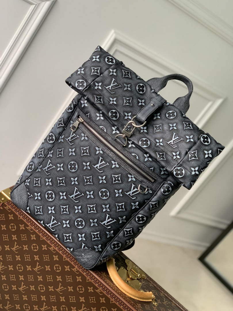 LV M21359 Louis Vuitton Roll Top Backpack Charcoal - Default Title - View 1