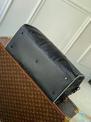LV M21382 Louis Vuitton Keepall Bandouliere 50 Bag Black - Default Title - View 4