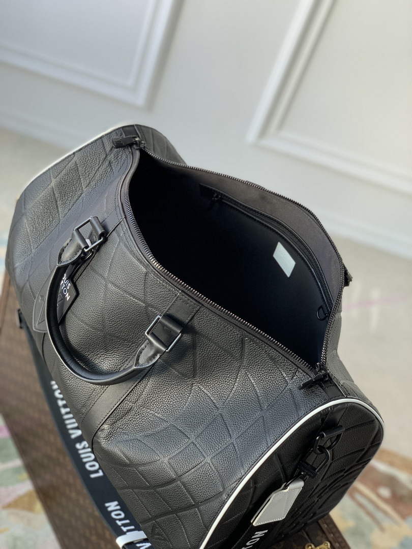 LV M21382 Louis Vuitton Keepall Bandouliere 50 Bag Black - Default Title - View 8
