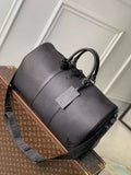 LV M21420 Louis Vuitton Keepall Bandouliere 50 Keepall Bandouli¨¨re LV Aerogram Black