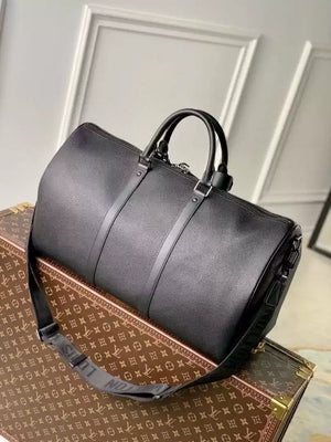 LV M21420 Louis Vuitton Keepall Bandouliere 50 Keepall Bandouli¨¨re LV Aerogram Black - Default Title - View 2