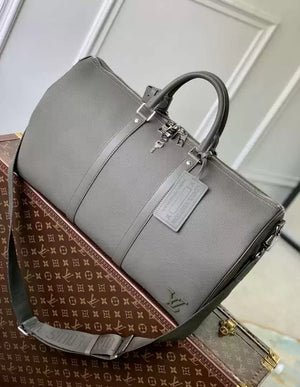 LV M21420 Louis Vuitton Keepall Bandouliere 50 Keepall Bandouli¨¨re LV Aerogram Dark Green - Default Title - View 1