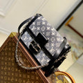 LV M21458 Louis Vuitton Dauphine MM Bag Grey - Default Title - View 1