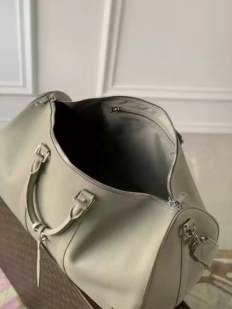 LV M21536 Louis Vuitton Keepall Bandouliere 50 Keepall Bandouli¨¨re LV Aerogram Khaki - Default Title - View 9
