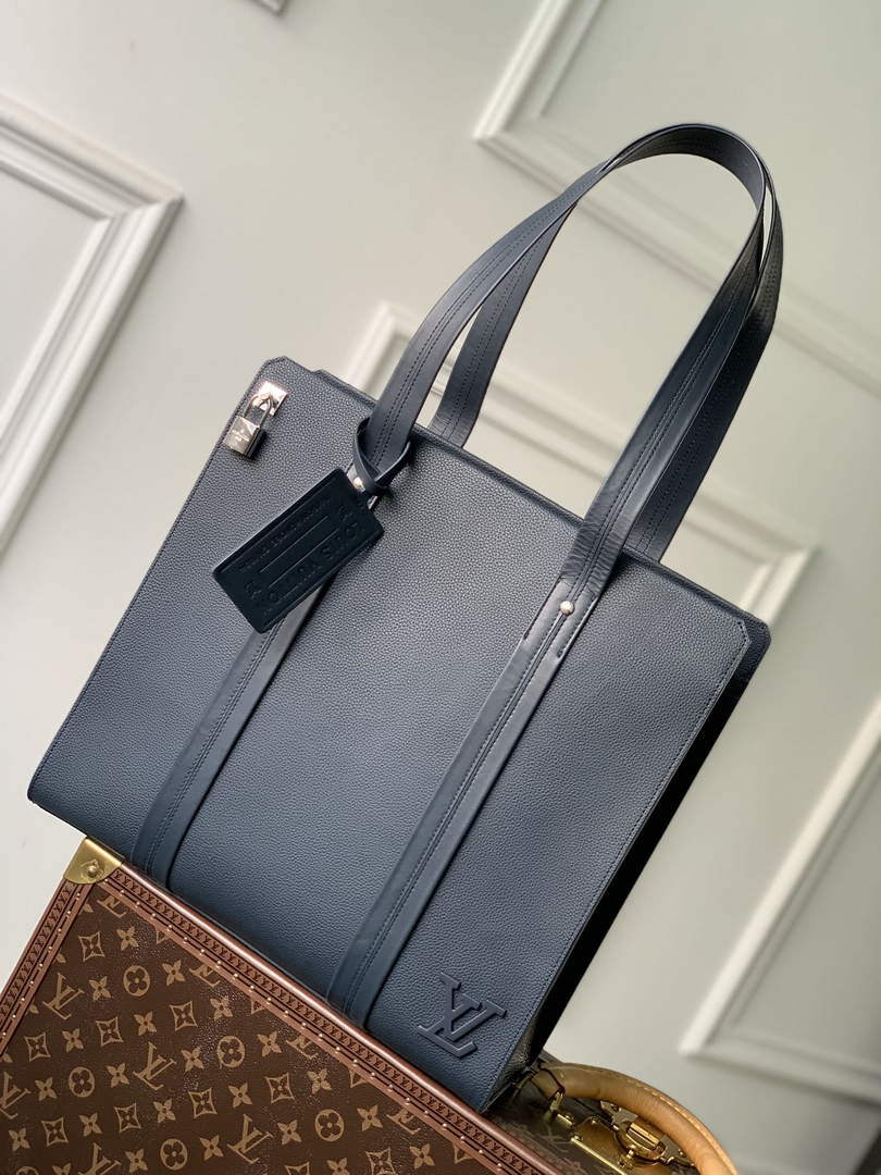 LV M21542 Louis Vuitton Takeoff Tote Bag Navy Blue - Default Title - View 1