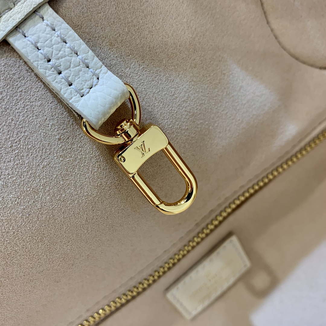 LV M21579 Louis Vuitton Neverfull MM Tote Bag M46649 Monogram Empreinte Leather Cream Pink - Default Title - View 5