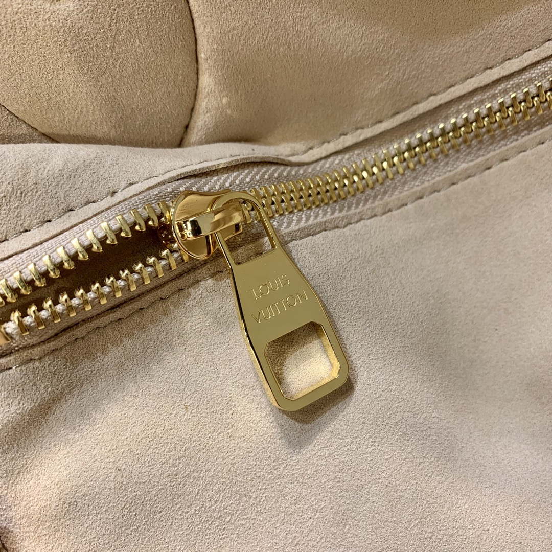 LV M21579 Louis Vuitton Neverfull MM Tote Bag M46649 Monogram Empreinte Leather Cream Pink - Default Title - View 6