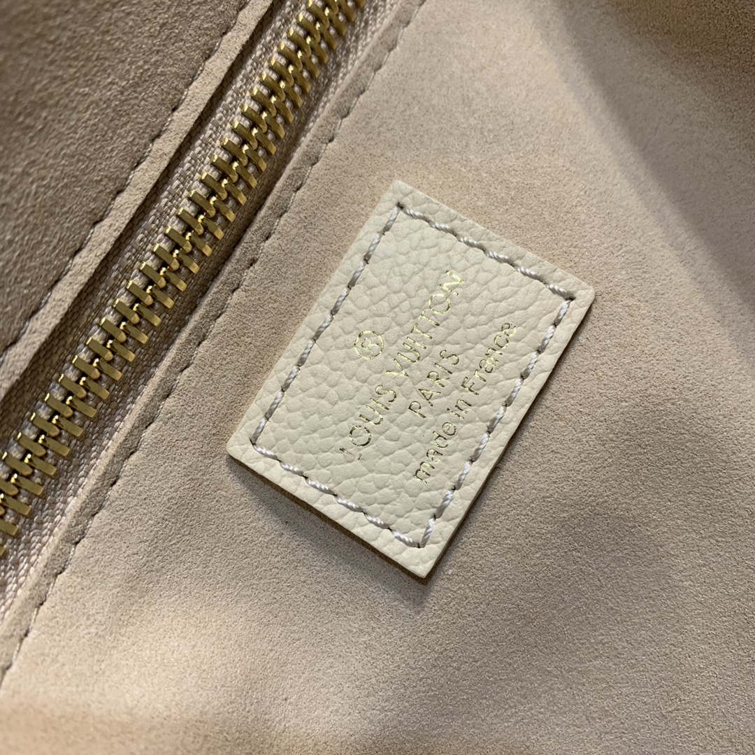 LV M21579 Louis Vuitton Neverfull MM Tote Bag M46649 Monogram Empreinte Leather Cream Pink - Default Title - View 7