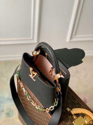 LV M21641 Louis Vuitton Capucines BB Handbag Black - Default Title - View 7